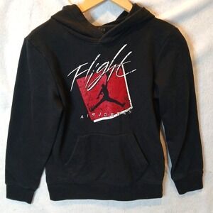 Air Jordan Pullover Hoodie Sweatshirt Boys 10-12 Yrs Basketball Black Red
